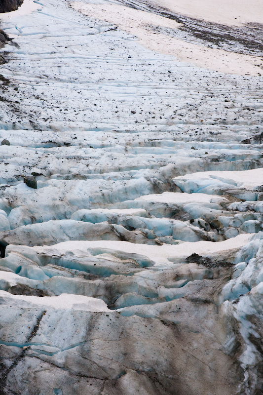 Crevasses In Glacier